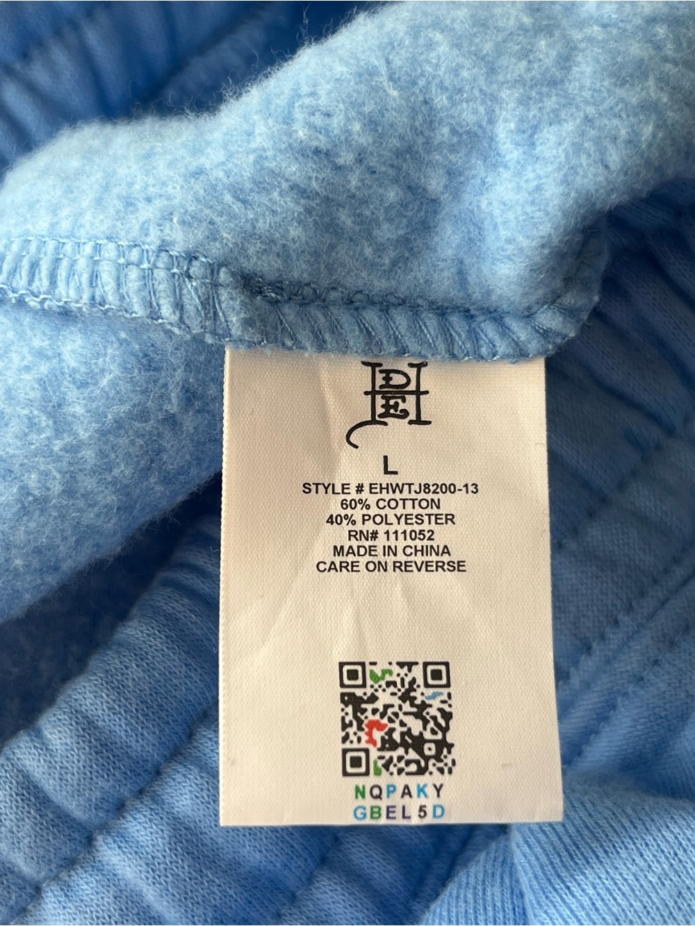 Ed Hardy Baby Blue Wide Leg Sweatpants Y2K Tattoo Graphic Lounge Pants L - Picture 9 of 10
